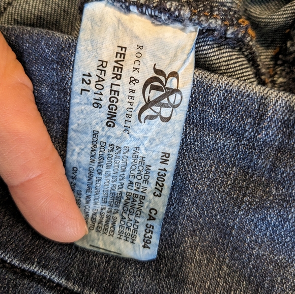 Denim Rx Fever Stretch jean legging size 12 Long - Picture 7 of 11